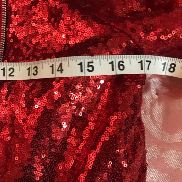 Red sequined lined jacket - Picture 8 of 10